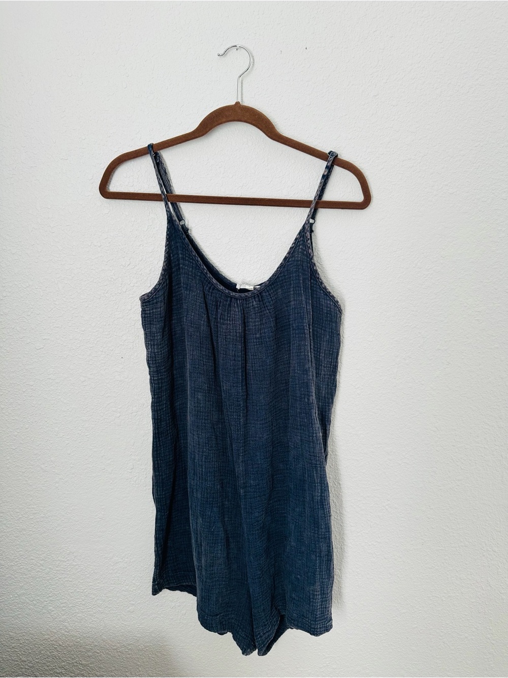 Bucketlist Mineral Washed Spaghetti Strap Romper